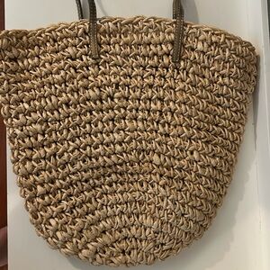 J Crew Straw tote bag
